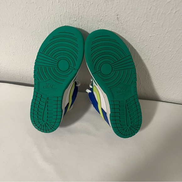 Nike Dunk Low BP Size 13C White/Lt Lemon Twist (FN6974 100) Sprite School Casual - Picture 7 of 8